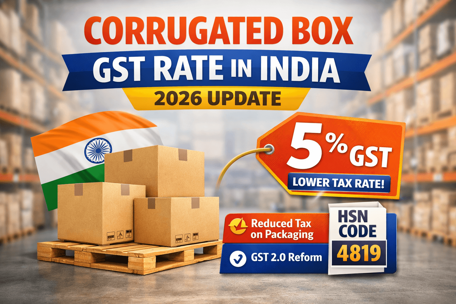 Corrugated Box GST Rate in India (Latest 2026 Update) – Complete Guide